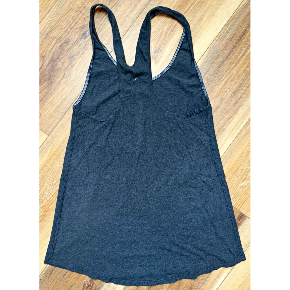 Lululemon Cool Racerback Tank Top Dark Heathered Gray small Gym Yoga